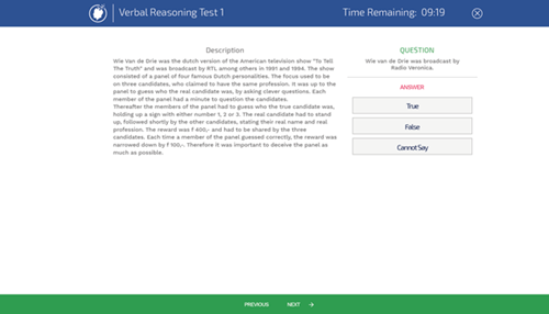 verbal reasoning test